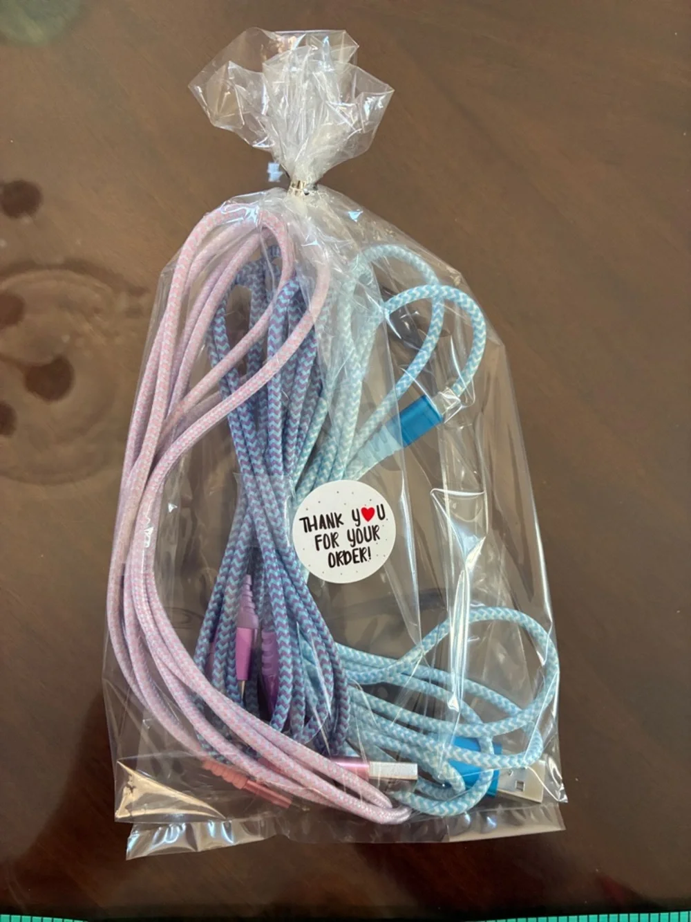 Braided USB Charging Cables - Pastel Blue, Pink, Lavender